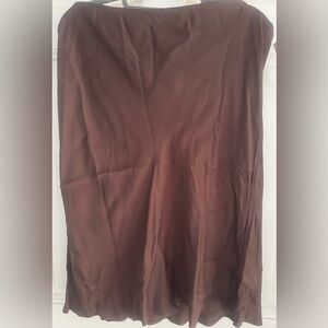 Brown Skirt Anthropology midi skirt new w tags XL